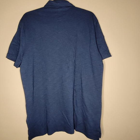 GAP Collared button-up Men's Short Sleeve Polo Navy Blue LARGE - Picture 3 of 8